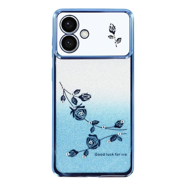 KADEM Samsung Galaxy S26 Edge Skal Blommor TPU Flexibel Gradient - Blå