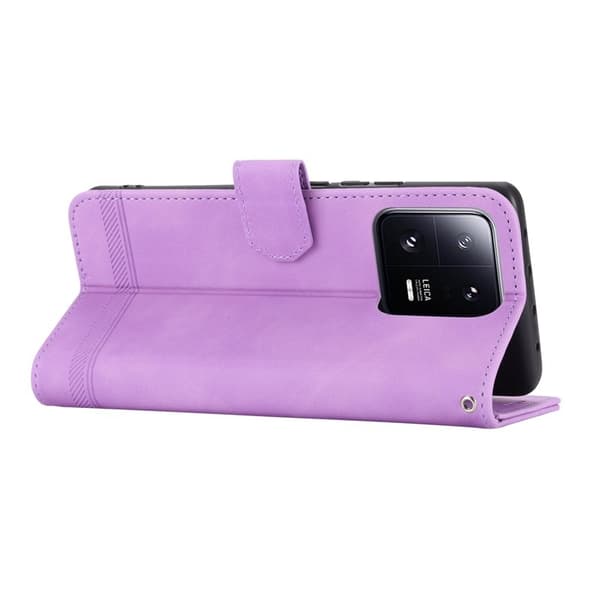 DIERFENG DF-03 Plånboksfodral för Xiaomi 13 Pro 5G, Konstläder - Lila