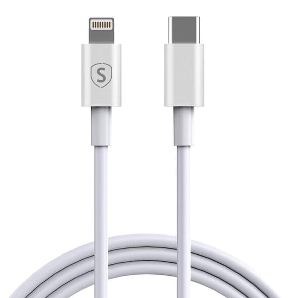 SiGN USB-C till Lightning kabel 2.1A 0.25m - Vit Vit