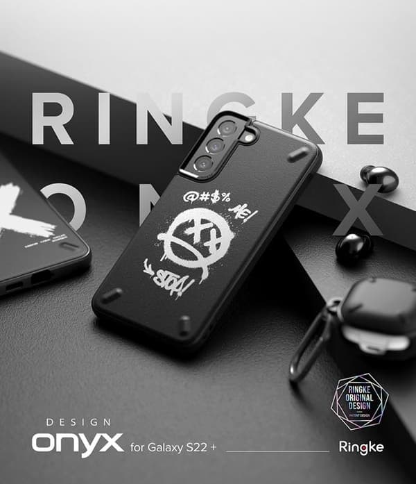 Ringke Galaxy S22 Plus Cover Onyx Graffiti - Sort Svart
