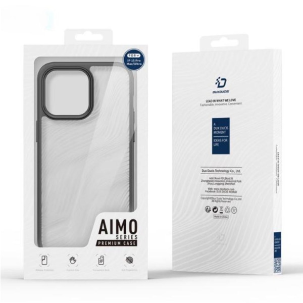 Dux Ducis iPhone 15 Pro mobiltaske Aimo - Sort