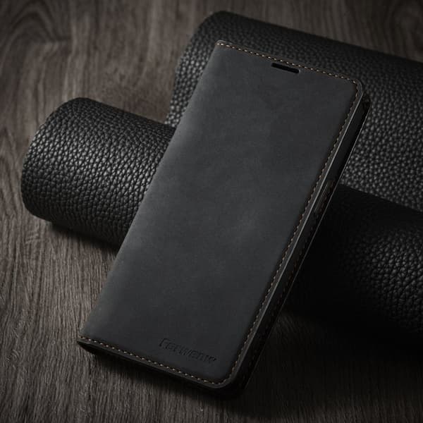 FORWENW iPhone 14 Pro Max Plånboksfodral Konstläder - Svart