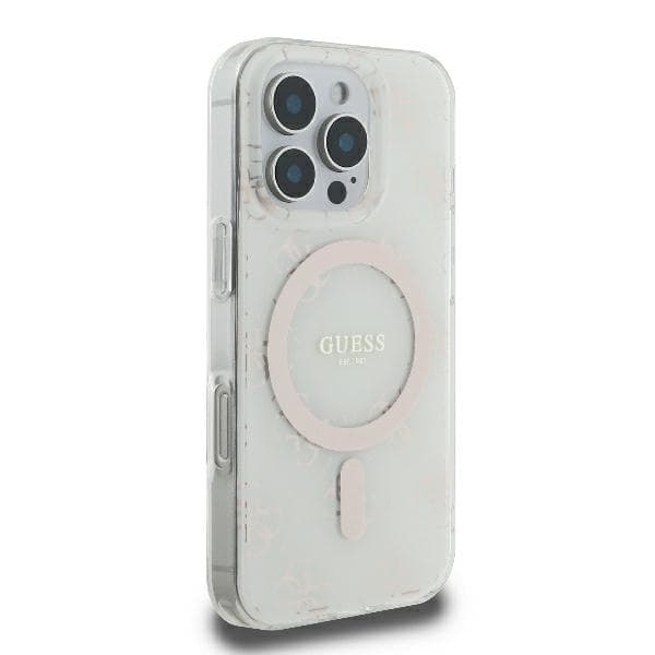 Guess Mobilskal till iPhone 16 Pro MagSafe IML 4G - Vit Vit