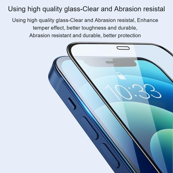 [1-PACK] Hærdet Glas Skærmbeskytter iPhone 12 Pro Max - Sort Black