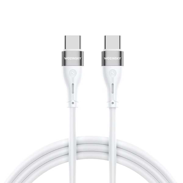 Wozinsky USB-C til USB-C Kabel PD 65W 2m - Hvid Vit