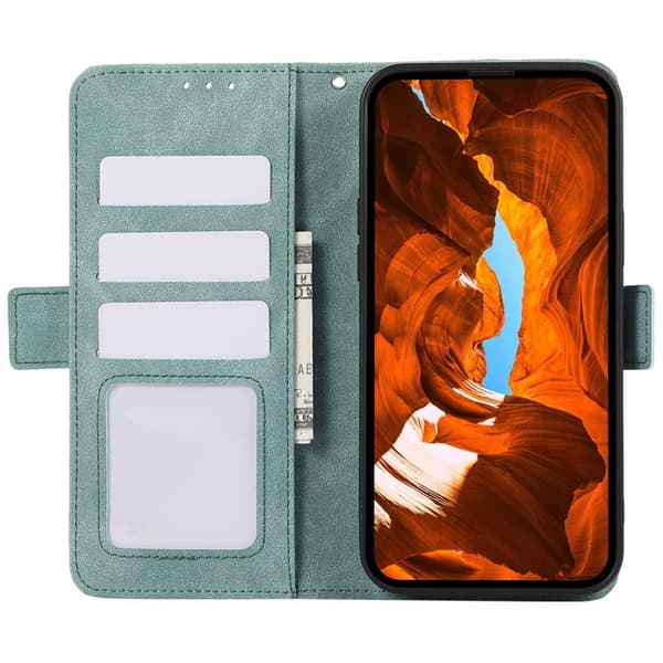 ABEEL Mobilskal till iPhone 12 Pro Max Magnetisk Flip KonstLäder Blå