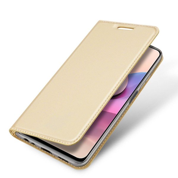 Dux Ducis Skin Pro lompakkokotelo Xiaomi Redmi Note 10 - kultaa Yellow
