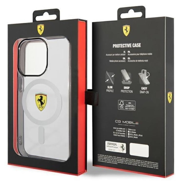 Ferrari iPhone 14 Pro Max Mobilskal Magsafe Outline - Transparent