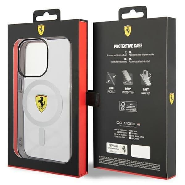 Ferrari iPhone 14 Pro Max Mobilskal Magsafe Outline - Transparent Transparent