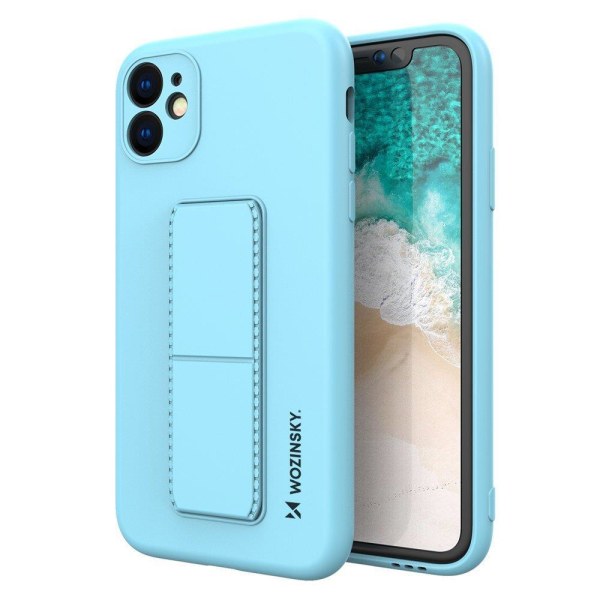 Wozinsky Kickstand Silikone Cover iPhone 12 Mini - Lyseblå Blue