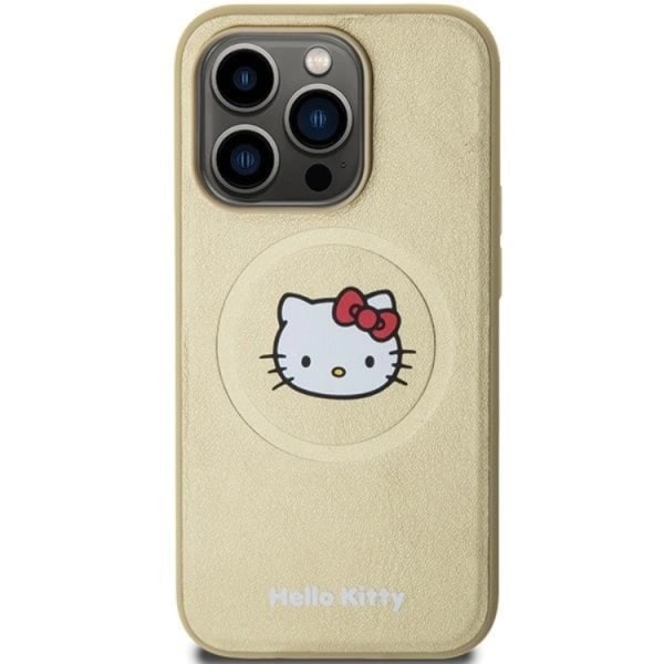 Hello Kitty iPhone 13 Pro/13 Mobilskal Magsafe Läder Kitty Head