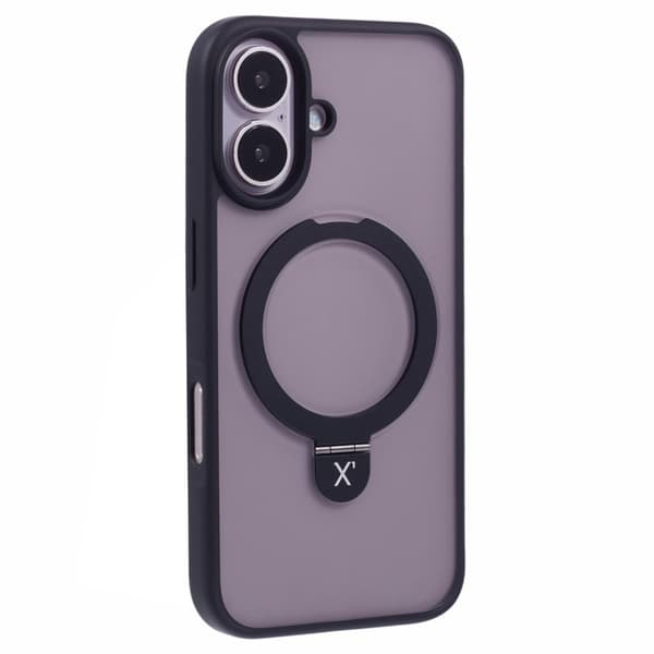 X-LEVEL PITHY STONE II Mobilskal till iPhone 16 Magnetiskt Svart