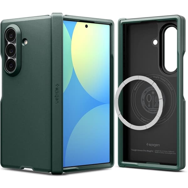 Spigen Mobilskal För Galaxy Z Fold 8 Ultra MagSafe Tough Armor - Abyss Grön