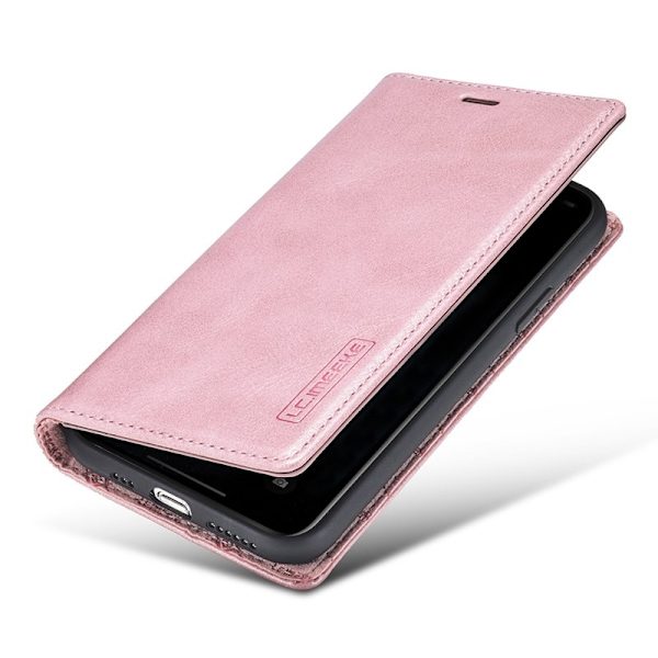 LC.IMEEKE iPhone 11 Pro Max Plånboksfodral Konstläder - Roséguld