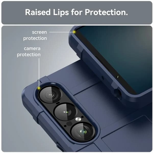Mobilskal till Sony Xperia 1 VII Grid Scratch-Proof - Blå Blå