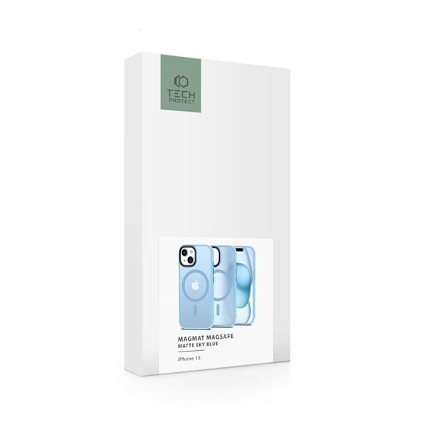 Tech-Protect iPhone 15 Mobilskal Magsafe Magmat - Matte Sky Blå
