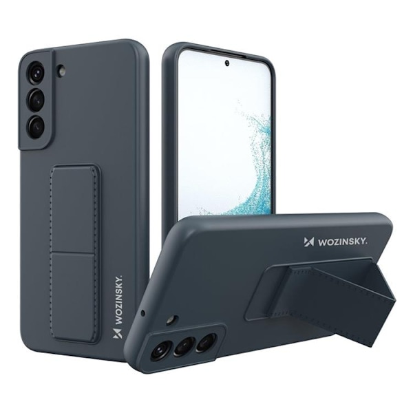 Wozinsky Galaxy S22 Plus Skal Kickstand Silicone - Marinblå