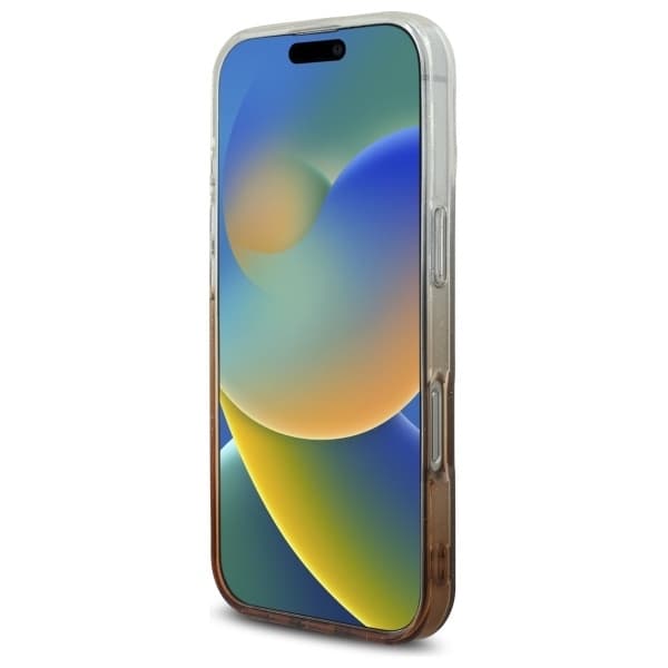 Guess Mobilskal till iPhone 16 Pro 6.3 MagSafe IML Glitter Gradient - Brun
