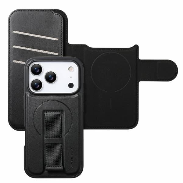 CASENEO iPhone 17 Pro Plånboksfodral i Konstläder - Svart