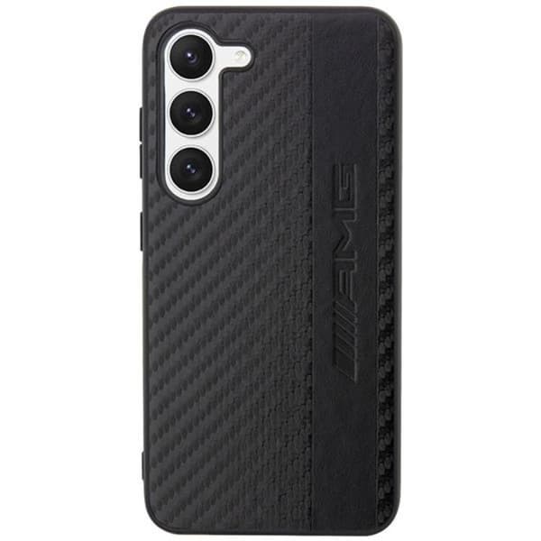 AMG Galaxy S23 Plus Skal Carbon Stripe & Embossed - Sort Black