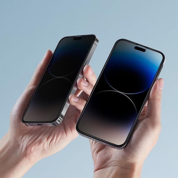 Hofi [2-Pack] iPhone 16 Pro Härdat Glas Skärmskydd Privacy Black