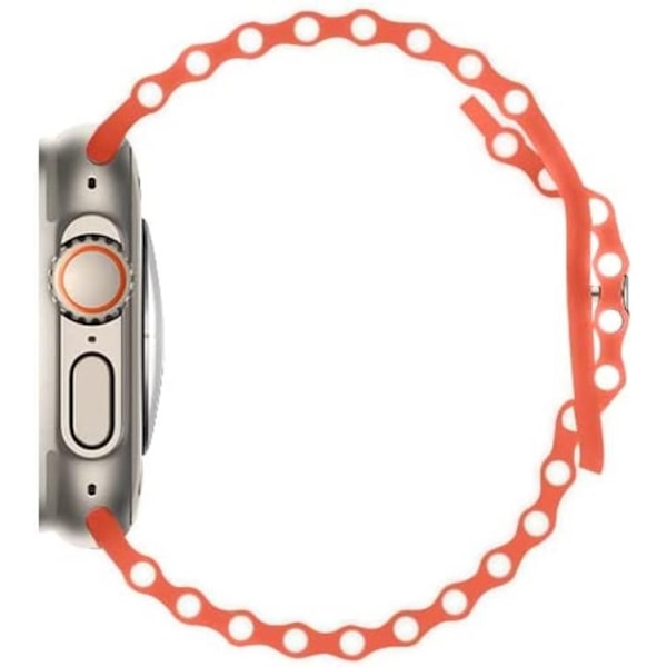 Apple Watch 4/5/6/7/8/SE (38/40/41mm) Silikon Ocean Band - Orange