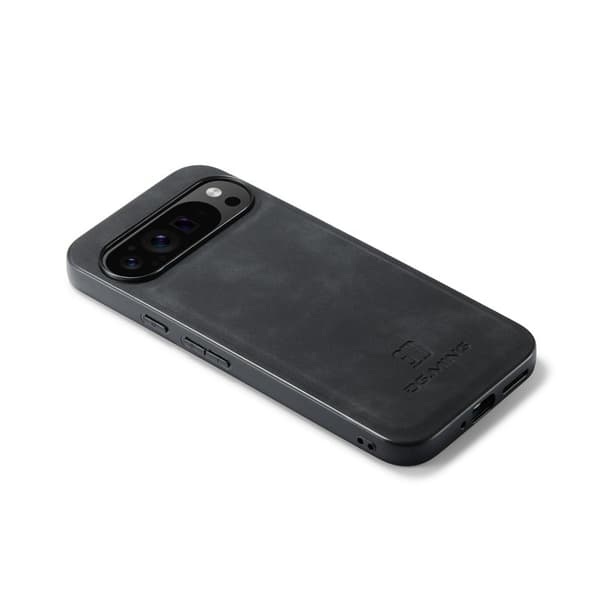 DG.MING Mobilskal till Google Pixel 9 Pro XL PU Läder Svart