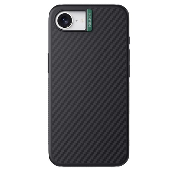 NILLKIN Mobilskal till iPhone 16e Magnetiskt Kolfiber TPU + PC Grön