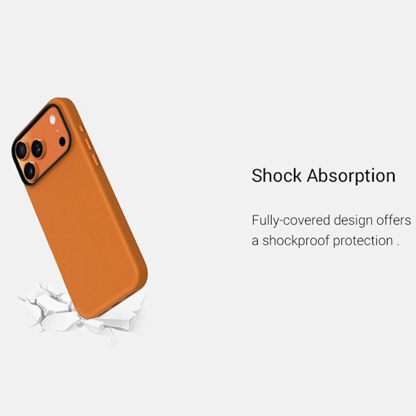 KZDOO Mobilskal till iPhone 17 Pro MagSafe PU + PC Shockproof Röd
