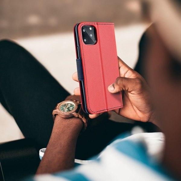 Motorola Moto G14 Plånboksfodral Fancy - Röd