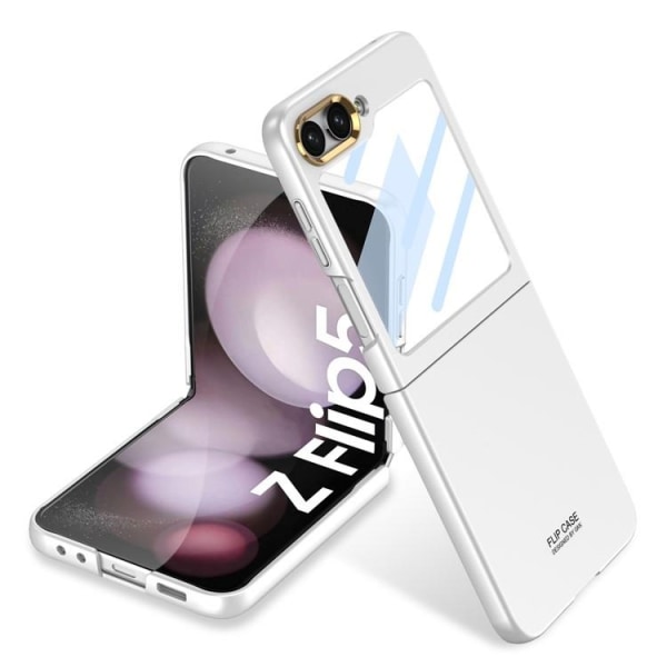 GKK Galaxy Z Flip 5 Mobile Shell iskunkestävä - valkoinen