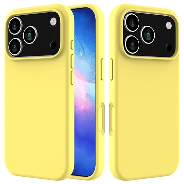 Mobilskal till iPhone 17 Pro Max Liquid Silikon - Gul Gul