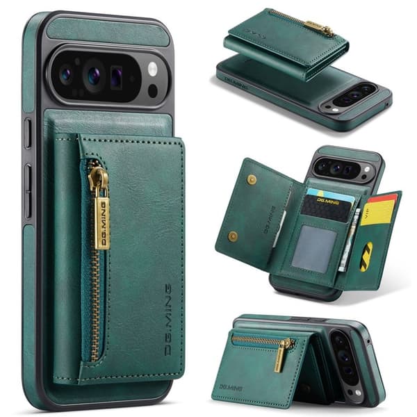 DG.MING M5 Series Mobilskal till Google Pixel 9 Pro XL Konstläder Grön