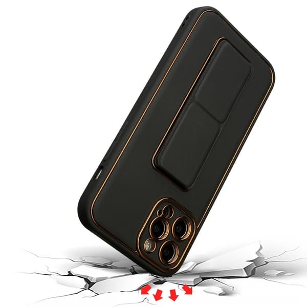 iPhone 13 Pro -kotelo Kickstand - Musta Black