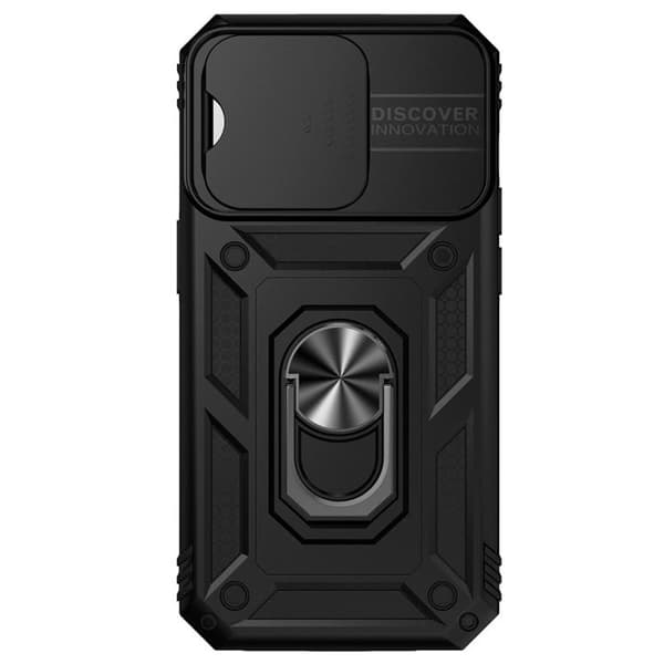 iPhone 14 Pro Cover Ringholder Kickstand - Sort Black