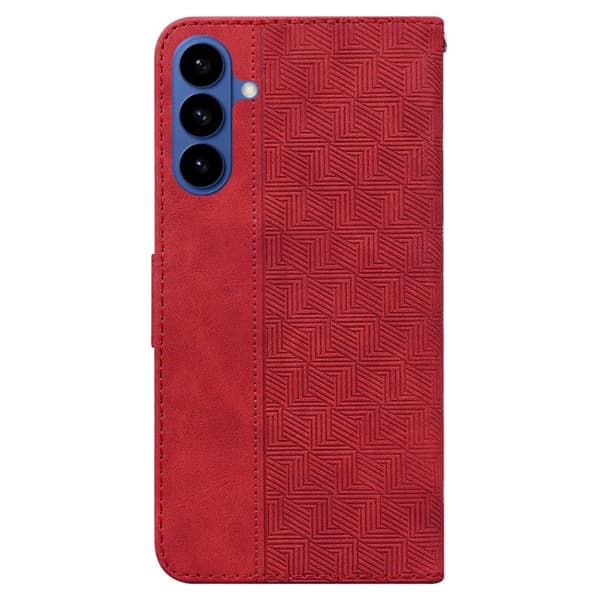 Plånboksfodral för Samsung Galaxy S26 Plus Konstläder med handledsrem - Röd