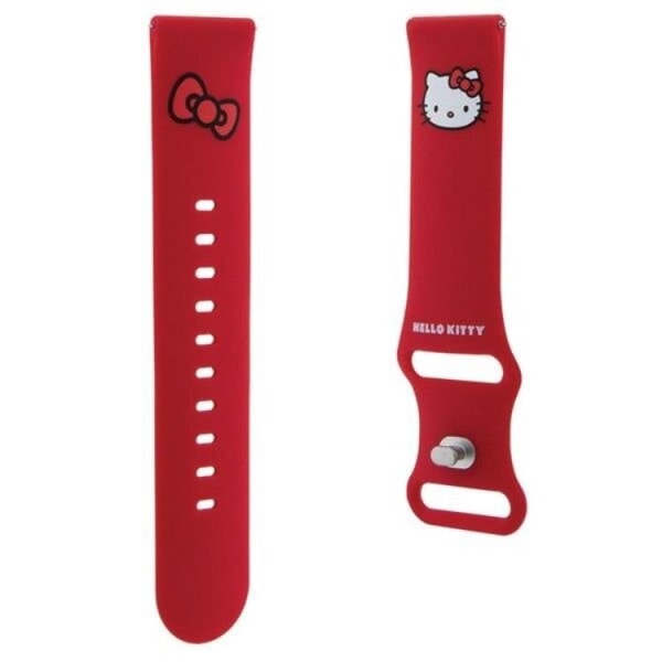 Hello Kitty Galaxy Watch (20mm) Armband Kitty Head Silikon - Röd