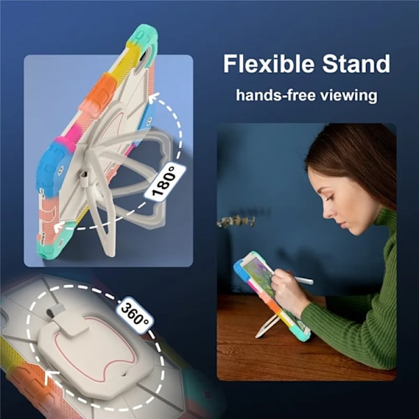 Lenovo M11/Idea Tab Mobilskal Silikon Kickstand Blå