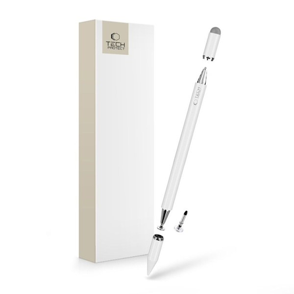 Tech-Protect 3-Tip Stylus Penna USP-200 - Vit Vit