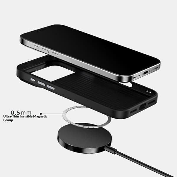 ABEEL Mobilskal till iPhone 17 Pro MagSafe Carbon Fiber Texture Grön