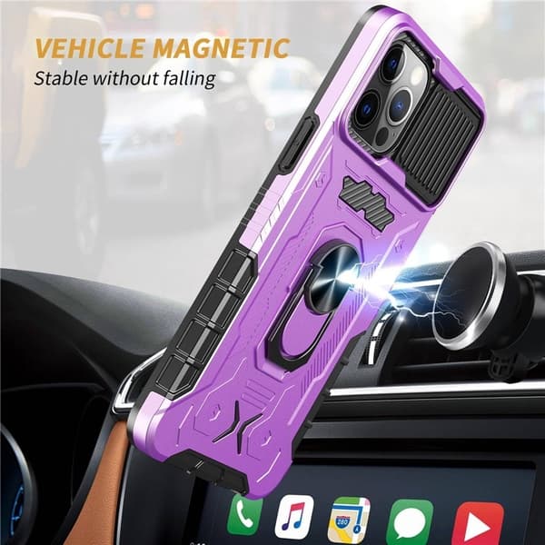 iPhone 14 Pro Max Skal Ringhållare Kickstand - Lila Lila