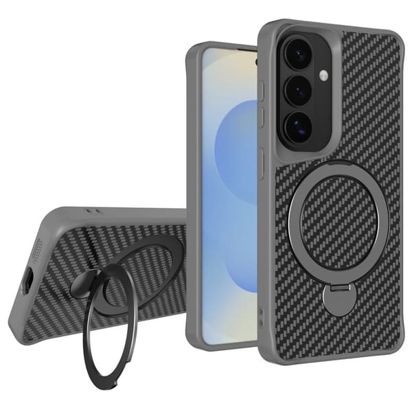 Mobilskal för Samsung Galaxy S26 Plus Magnetiskt Kickstand TPU + PC - Grå
