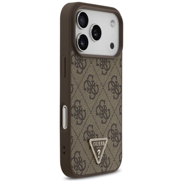 Guess Mobilskal För iPhone 18 Pro/17 Pro Magsafe Läder 4G Triangel Strass