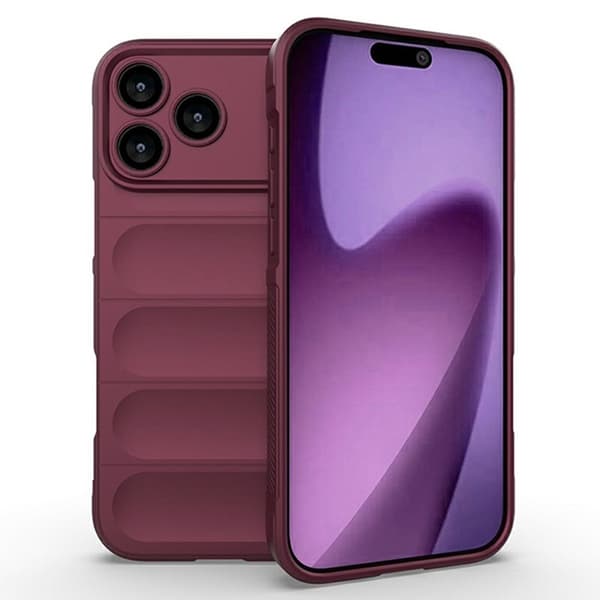 AMORUS Mobilskal till iPhone 17 Pro Max Shockproof TPU Rugged - Vinröd Vinröd