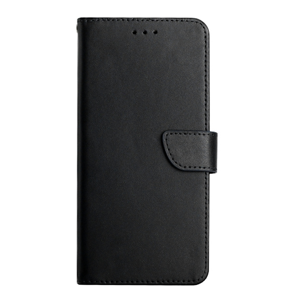OnePlus 15 5G Plånboksfodral Äkta Läder Nappa Texture Svart