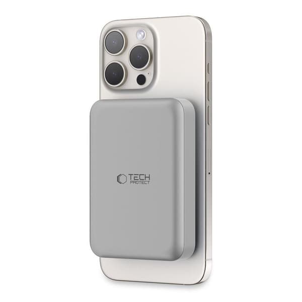 Tech-Protect Magsafe Trådløs Powerbank 10000mAh - Titanium
