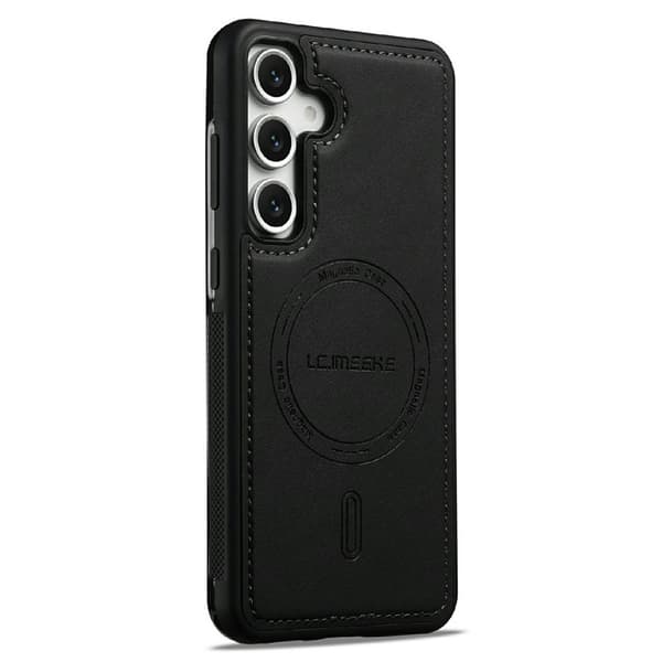 LC.IMEEKE Mobilskal för Samsung Galaxy S26 Plus Magnetiskt PU + TPU - Svart