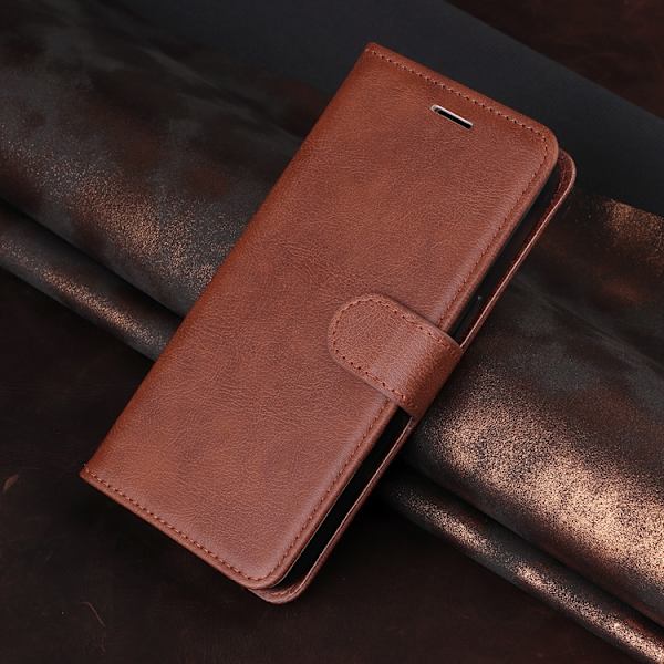 OnePlus 15 5G Plånboksfodral Solid Färg Konstläder Brun