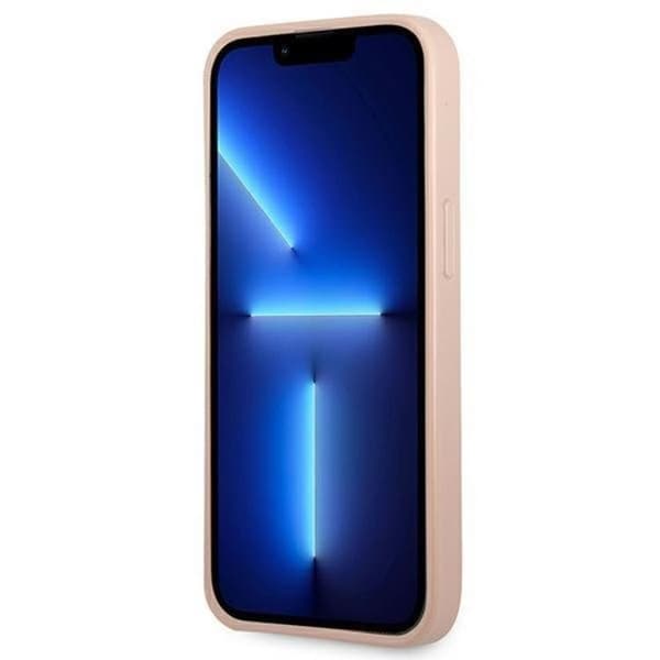 Guess iPhone 13/13 Pro Skal Kortholder Saffiano Triangle Logo - Rosa Rosa