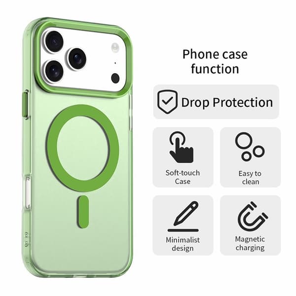 Mobilskal till iPhone 17 Pro MagSafe Anti Drop Hybrid - Grön Grön
